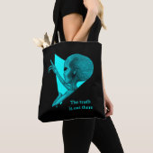 Tote Bag Alien gris, la vérité est là (De près)