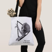 Tote Bag Alien gris, la vérité est là (De près)
