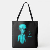 Tote Bag Alien, je veux croire (Devant)