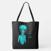 Tote Bag Alien, je veux croire (Dos)