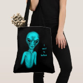 Tote Bag Alien, je veux croire (De près)