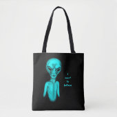 Tote Bag Alien, je veux croire (Devant)