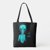 Tote Bag Alien, je veux croire (Dos)