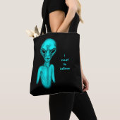 Tote Bag Alien, je veux croire (De près)