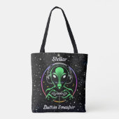 Tote Bag Alien Lecture de jeux vidéo | Stellar Game Smasher (Dos)