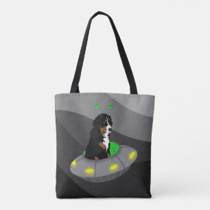 Tote Bag Alien OVNI Bernese Mountain Dog