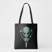 Tote Bag Alien Peeping (Devant)