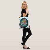 Tote Bag Alien Père Noël dans UFO (Sur le modèle)