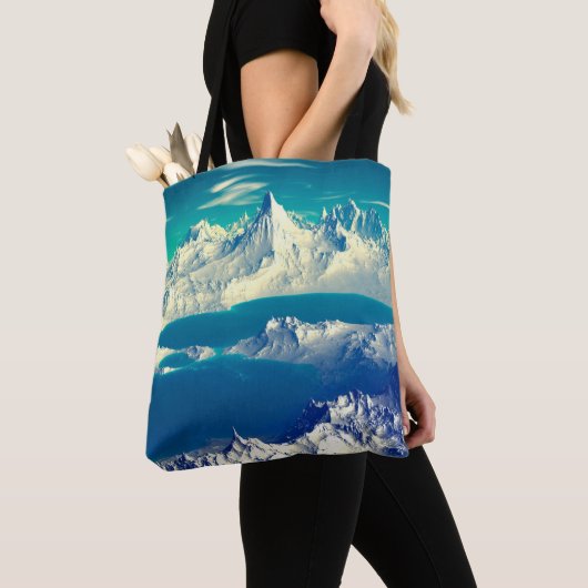 Tote Bag Alien Planet - 3D ed Computer Artwork. Rocks and s (De près)