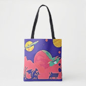 Tote Bag Alien Planet Retro Sci-Fi (Devant)