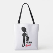 Tote Bag Alien Sax, musicien extraterrestre (Dos)
