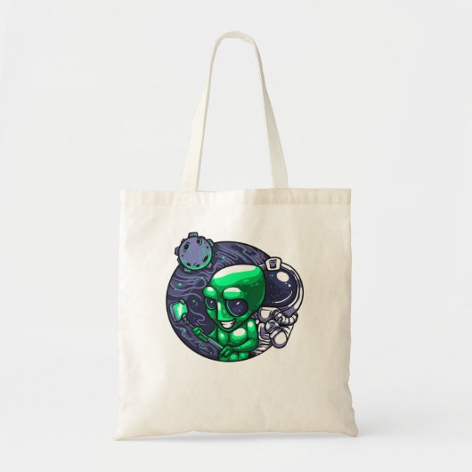 Tote Bag Alien Selfie Snap Pour Astronome Enseignant Ventil (Devant)