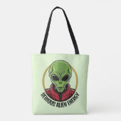 Tote Bag Alien Vert (Dos)