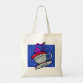 Tote Bag Alien Violet dans un Vaisseau Spatial en Tasse à T (Dos)