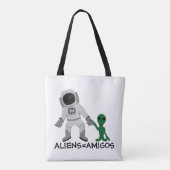 Tote Bag Aliens = Amigos, astronautes et extra-terrestres (Dos)