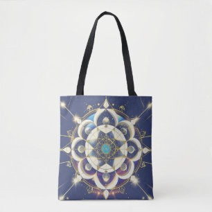 Tote Bag Alignement Étoile Dorée – Un Univers de Géométrie