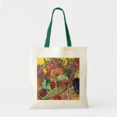 Tote Bag Alimentation Biologique, Légumes de jardin, Fleurs (Devant)