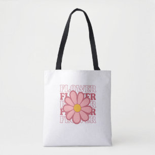 Tote Bag Alimentation Fleur Rétro - Faisée Rose Vintage