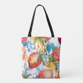 Tote Bag Alimentation saine fraise. Arrière - plan aquarell (Dos)