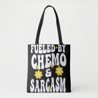 Tote Bag Alimenté par Chemo et Sarcasm drôle Chimiothérapie