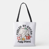 Tote Bag Alimenté par le cacao et les Rêves de chiots - Chi (Dos)