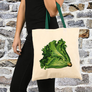 Tote Bag Aliments Anciens, Légumes de Laitue à Feuilles Ver