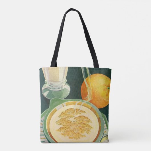 Tote Bag Aliments santé vintages, Boissons, Petit-déjeuner  (Dos)