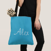 Tote Bag Allant Aqua (De près)