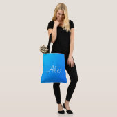 Tote Bag Allant Aqua (Sur le modèle)
