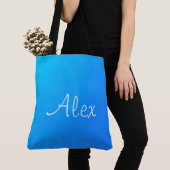 Tote Bag Allant Aqua (De près)