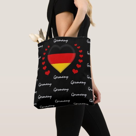 Tote Bag Allemagne Drapeau & Coeur Allemand Drapeau mode /  (De près)