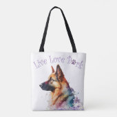 Tote Bag Allemand Berger Chien Maman Floral (Dos)