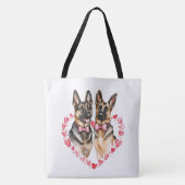 Tote Bag Allemand Berger Maman Chien Parents Aimer Aquarell (Devant)