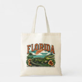 Tote Bag Alligator de Floride rétro (Dos)