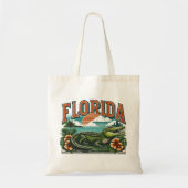 Tote Bag Alligator de Floride rétro (Devant)
