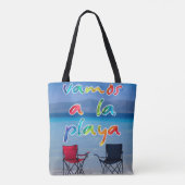 Tote Bag allons à la plage (Dos)