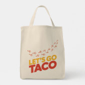 Tote Bag Allons voir TACO Empreintes de poulet (Dos)