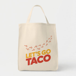 Tote Bag Allons voir TACO Empreintes de poulet