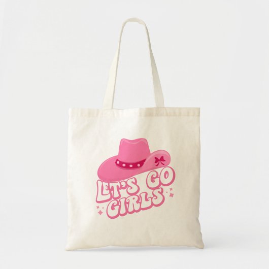 Tote Bag Allons-y Filles, Voyage Filles, Retro Graphic (Devant)