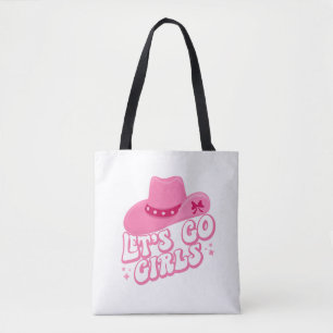 Tote Bag Allons-y Filles, Voyage Filles, Retro Graphic