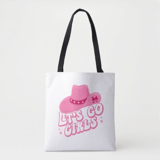 Tote Bag Allons-y les filles, Voyage entre filles, Graphiqu (Devant)