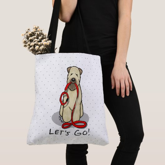 Tote Bag Allons-y ! Marche à pied à Terrier Chien (1b2) (De près)