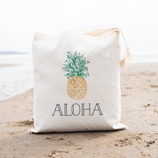Tote Bag Aloha Ananas Vintage