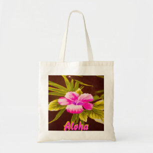 Tote Bag Aloha conception florale tropicale