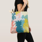 Tote Bag Aloha d'ananas tropical (De près)