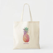 Tote Bag aloha hawaïen ananas (Devant)