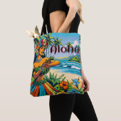 Tote Bag Aloha | Hawaii Hula Dancer sur la plage (De près)