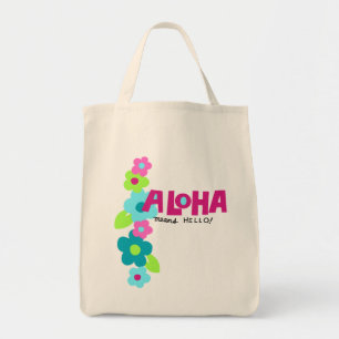 Tote Bag Aloha Signifie Bonjour Hawaïen Floral