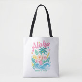 Tote Bag "Aloha State of Mind" Funny Boho Coastal (Devant)