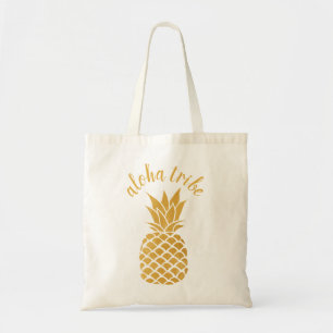 Tote Bag Aloha Tribe Hawaiian Gold Pineappa Bridesmaid